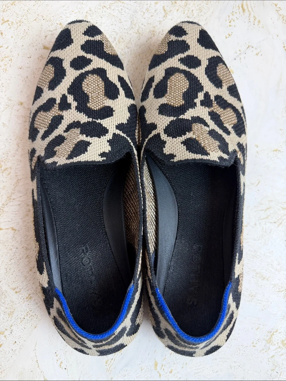 Rothy’s The Almond Loafer Size 8 Desert Cat Leopard Print